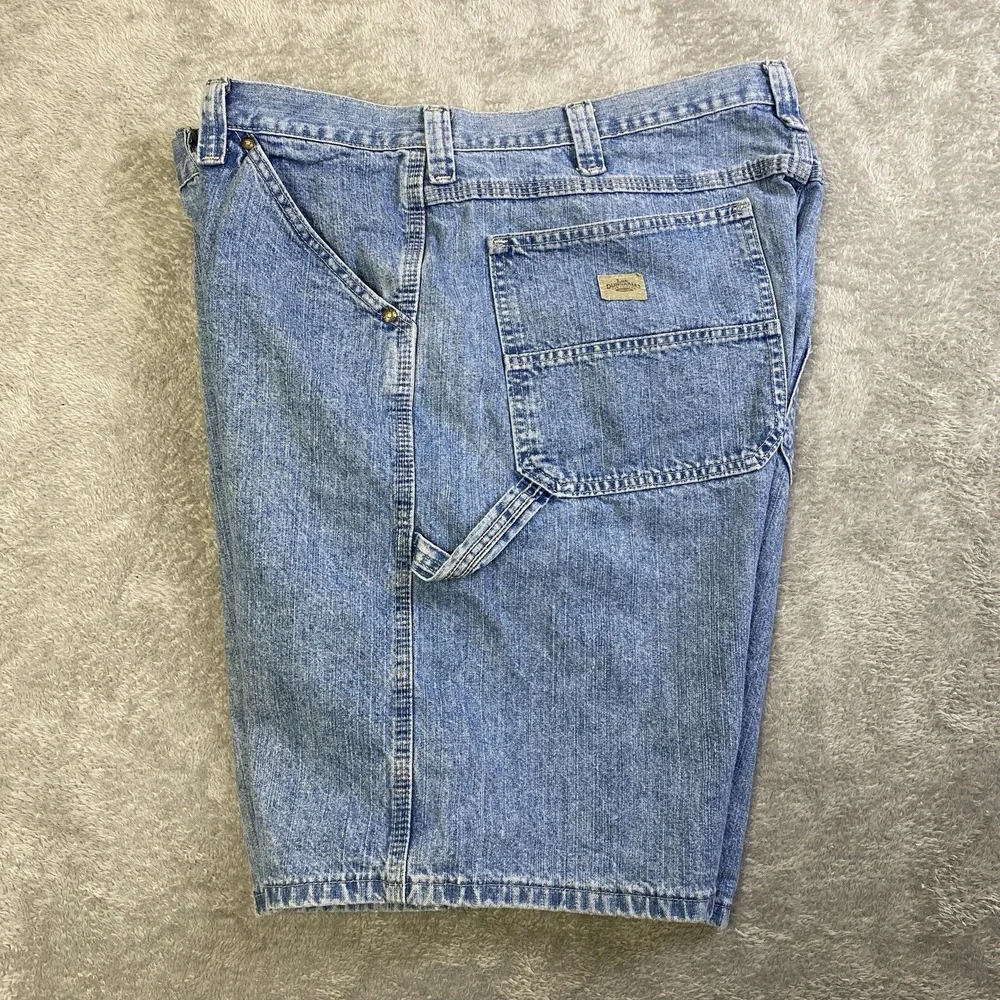 VTG Lee Dungarees Shorts Men Denim 42L Carpenter Work Grunge Baggy Y2K 90s Skate